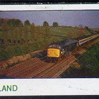 Grunay 1982 Modern Trains imperf souvenir sheet (£1 value) unmounted mint