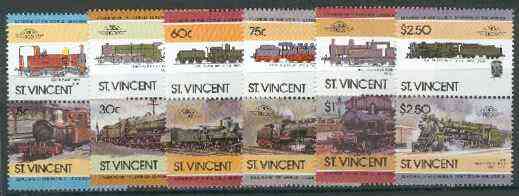 St Vincent 1985 Locomotives #5 (Leaders of the World) set of 12 unmounted mint SG 893-904