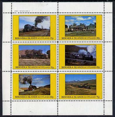 Bernera 1982 Steam Locos #14 (South African) perf set of 6 values (15p to 75p) unmounted mint