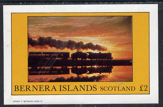 Bernera 1982 Steam Locos #14 imperf deluxe sheet (£2 value) unmounted mint