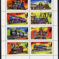 Iso - Sweden 1976 Locomotives (USA Bicentenary) perf,set of 8 values (20 to 400) unmounted mint