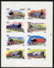 Staffa 1973 Locomotives #1 imperf,set of 8 values (1p to 30p) unmounted mint