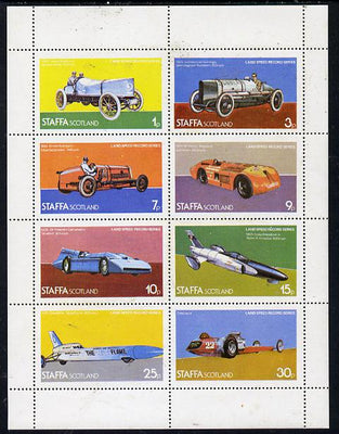Staffa 1977 Land Speed Records perf,set of 8 values (1p to 30p) unmounted mint