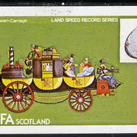 Staffa 1977 Land Speed Records (James's Steam Carriage) imperf souvenir sheet (£1 value) unmounted mint