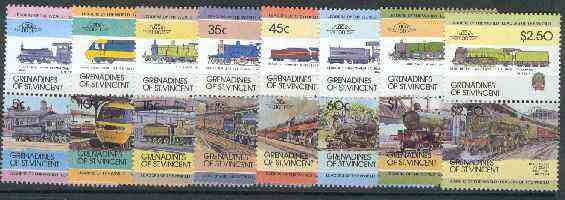 St Vincent - Grenadines 1984 Locomotives #1 (Leaders of the World) set of 16 unmounted mint SG 271-86