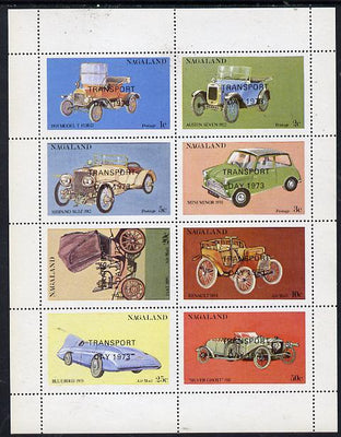 Nagaland 1972 Cars #2 (opt'd Transport Day 1973) perf,set of 8 values (1c to 50c) unmounted mint