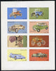 Nagaland 1972 Cars #2 (opt'd Transport Day 1973) imperf,set of 8 values (1c to 50c) unmounted mint