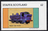 Staffa 1981 Pannier Tank Loco imperf deluxe sheet (£2 value) unmounted mint
