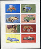 Nagaland 1972 Cars #1 imperf,set of 8 values (1c to 50c) unmounted mint