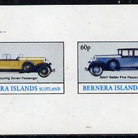Bernera 1982 Cars imperf,set of 2 values (40p & 60p) unmounted mint