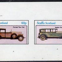 Staffa 1982 Cars #2 imperf,set of 2 values (40p & 60p) unmounted mint