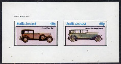 Staffa 1982 Cars #2 imperf,set of 2 values (40p & 60p) unmounted mint
