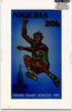 Nigeria 1980 Moscow Olympic Games - original hand-painted artwork for 20k value (Long Jump) by unknown artist on card 5" x 8.5"