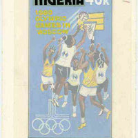 Nigeria 1980 Moscow Olympic Games - original hand-painted artwork for 40k value (Netball) by Godrick N Osuji on card 4" x 7.25" endorsed D1