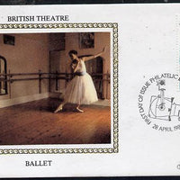 Great Britain 1982 Europa (British Theatre) 15.5p (Ballet) on Benham small silk cover with special first day cancel