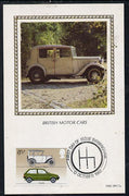 Great Britain 1982 British Motor Cars 15.5p (Austin) on Benham silk picture card with special first day cancel