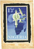 Nigeria 1962 Lagos Conference - original hand-painted artwork (unaccepted) essay for 1s3d value showing Microscope & Map of Africa (probably by M Shamir) 5"x7.5"