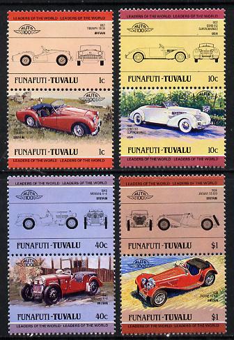 Tuvalu - Funafuti 1984 Cars #1 (Leaders of the World) set of 8 unmounted mint