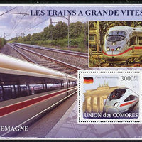 Comoro Islands 2008 High Speed Trains of Germany perf s/sheet unmounted mint Michel BL439