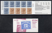 Great Britain 1981-85 Postal History series #11 (Postage Due Stamps) £1.54 booklet with cyl number in margin at left, SG FQ1A