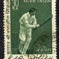 India 1972 Ranjitsinhji Commem (Cricketer) 30p value commercially used (SG 695)