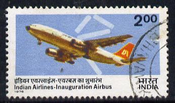 India 1976 Indian Airlines Airbus commercially used, SG 834