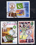 Pakistan 1992 Victory in World Cup Cricket set of 3 commercially used, SG 861-63