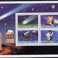 St Vincent 1986 Halley's Comet m/sheet containing set of 4 unmounted mint, SG MS 977
