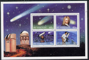 St Vincent 1986 Halley's Comet m/sheet containing set of 4 unmounted mint, SG MS 977