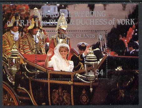 British Virgin Islands 1986 Royal Wedding perf m/sheet unmounted mint, SG MS 610