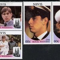 Nevis 1986 Royal Wedding perf set of 4 (2 se-tenant pairs) unmounted mint, SG 406-09