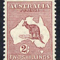 Australia 1935 Kangaroo & Map 2s maroon (die II) unmounted mint, SG 134*