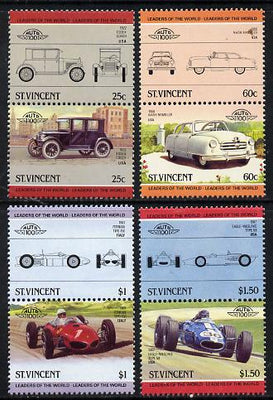 St Vincent 1985 Cars #4 (Leaders of the World) set of 8 unmounted mint SG 884-91