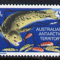 Australian Antarctic Territory 1973 Leopard Seal 9c from the Pictorial Def set, SG 27,(blocks or gutter pairs pro-rata) unmounted mint