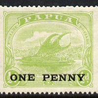 Papua 1917 Lakatoi 1d on 1/2d (yellow-green) unmounted mint SG 106*
