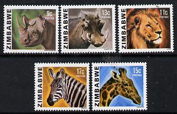 Zimbabwe 1980 Animals the set of 5 values from the Pictorial def set unmounted mint, SG 581-85*