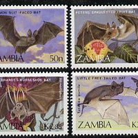 Zambia 1989 Bats perf set of 4 unmounted mint, SG 571-74*