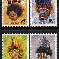 Papua New Guinea 1991 Tribal Headresses set of 4 unmounted mint, SG 658-61