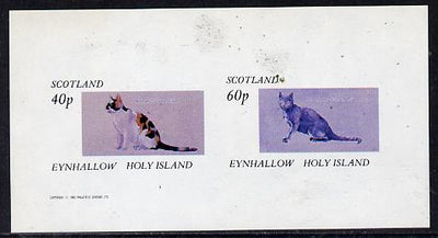 Eynhallow 1982 Cats imperf,set of 2 values (40p & 60p) unmounted mint