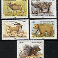 Tadjikistan 1993 Mammals set of 5 unmounted mint, SG 23-27, Mi 22-26*