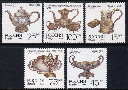 Russia 1993 Silverware set of 5 unmounted mint, SG 6409-13, Mi 307-11*