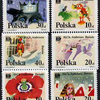 Poland 1987 'Hafnia 87' Stamp Exhibition (Hans Christian Andersen Fairy Tales) set of 6 unmounted mint, SG 3137-42, Mi 3125-30*