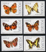 Poland 1991 Butterflies & Moths set of 6 unmounted mint, SG 3369-74, Mi 3343-48
