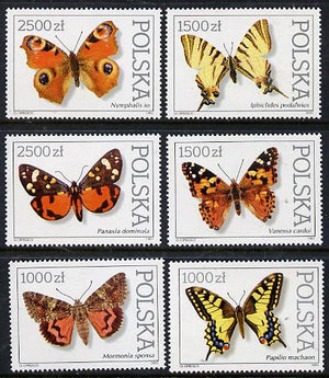 Poland 1991 Butterflies & Moths set of 6 unmounted mint, SG 3369-74, Mi 3343-48
