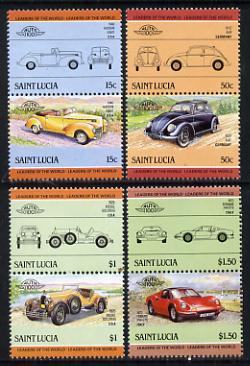 St Lucia 1985 Cars #3 (Leaders of the World) set of 8 unmounted mint, SG 789-96