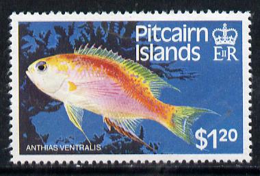 Pitcairn Islands 1984 Fish $1.20 with wmk s/ways inverted SG 257w unmounted mint*