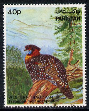 Pakistan 1981 Wildlife Protection (7th Series) 40p Tragopan commercially used, SG 572
