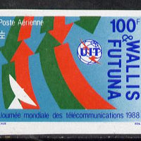 Wallis & Futuna 1988 World Telecommunications Day imperf proof from limited printing, as SG 532*