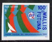 Wallis & Futuna 1988 World Telecommunications Day imperf proof from limited printing, as SG 532*