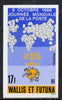 Wallis & Futuna 1988 World Post Day imperf proof from limited printing, as SG 539*
